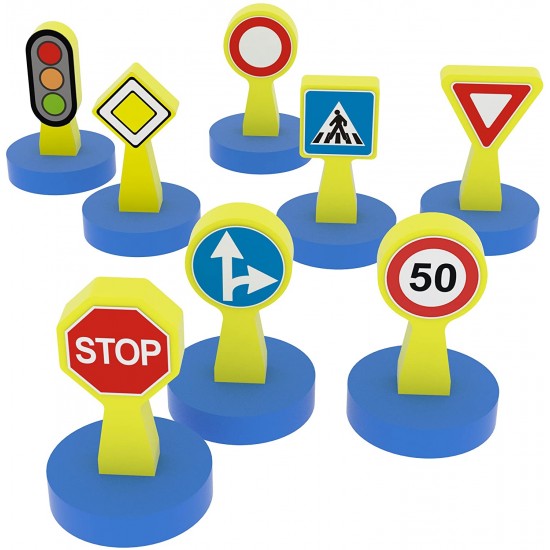 Rotaļlieta ceļa zīmes Millaminis My First Traffic Signs (8+8 Pcs) 20079