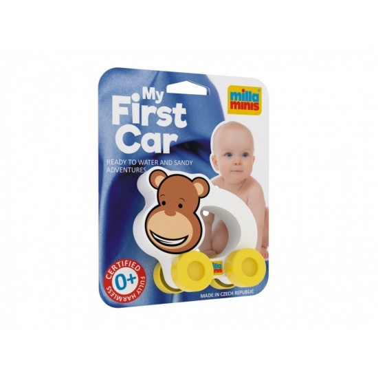 Rotaļlieta auto Millaminis My First Cars - Monkey On The Card 21521
