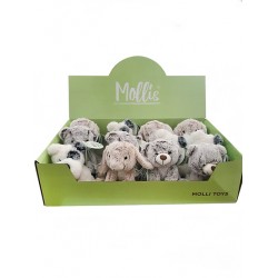 Mīksta rotaļlieta zaķis, suns, lācis Molli Toys Rabbit, Dog, Bear 3 ass. 8579