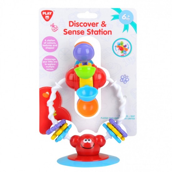 Attīstoša rotaļlieta uz piesūcekņa PlayGo Suction Cup Toy Discover and Sense Station 1537