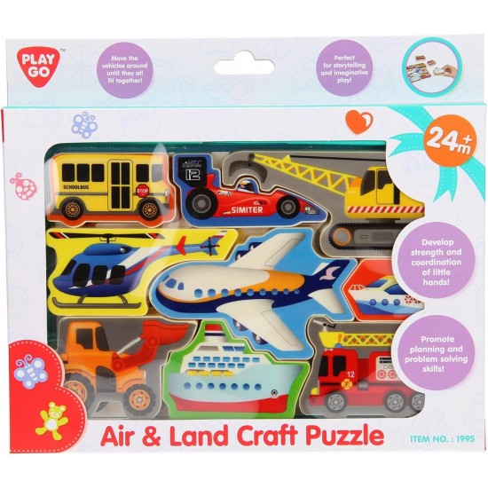 Attīstoša spēle puzle PlayGo Air&Land Craft Puzzle 1995
