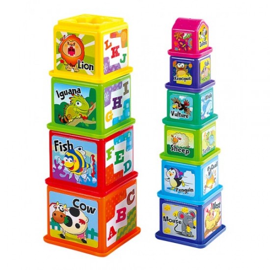 Piramīdas tornis PlayGo Stick&Stack Blocks 2380