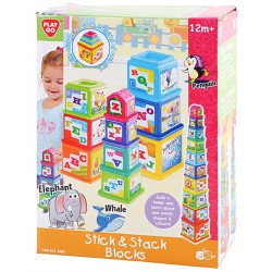 Piramīdas tornis PlayGo Stick&Stack Blocks 2380