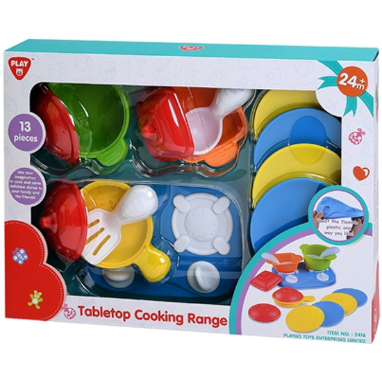 Trauku komplekts PlayGo Tabletop Cooking Range 13 pcs 2416
