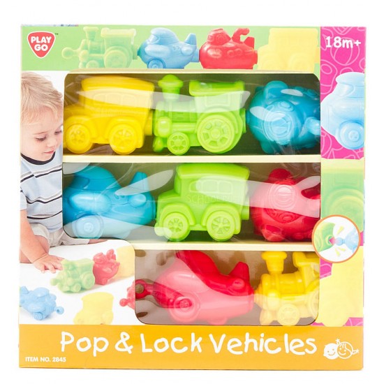 Attīstoša spēle PlayGo Pop&Lock Shapes 2845