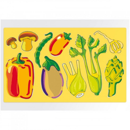 Zīmēšanas trafareti Quercetti Stencils Fruits&Vegetables 2612