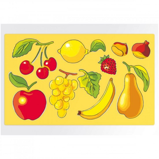 Zīmēšanas trafareti Quercetti Stencils Fruits&Vegetables 2612
