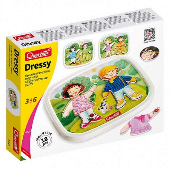 Spēle ar magnētiem Quercetti Dressy Baby Basic Magnetic Puzzle 4425