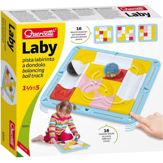 Konstruktors - balansējošas bumbas trase Quercetti Laby balance board 6500