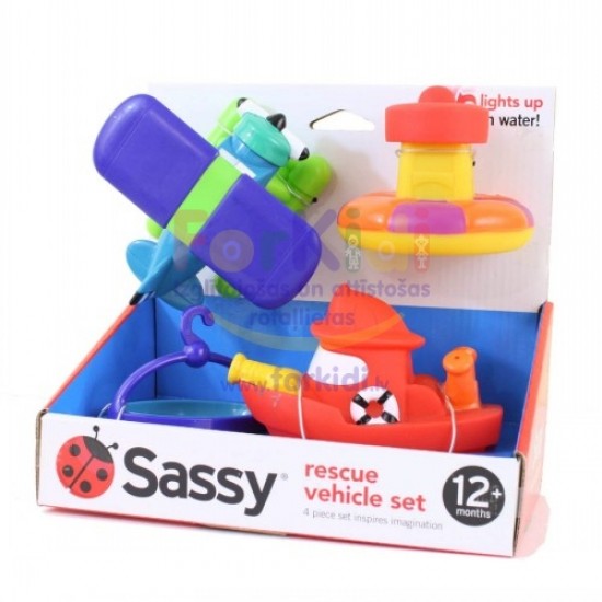 Vannas komplekts Sassy Rescue Vehicle Set 10071