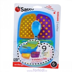 Trauku komplekts Sassy On-the-Go Feeding Set 30126