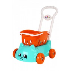 Children's trolley + basket Teh Push Along Cart Cat 6924