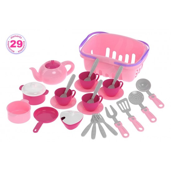Spēļu virtuves komplekts trauki Teh Toy Dinnerware set 7181