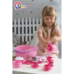 Spēļu virtuves komplekts trauki Teh Toy Dinnerware set 7181