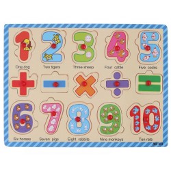 Koka attīstoša puzle Wooden Puzzle Numbers ZKB-018
