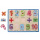 Koka attīstoša puzle Wooden Puzzle Numbers ZKB-018