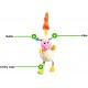 Attīstoša piekarama rotaļlieta ar vibrāciju Tiny Love Tiny Smarts Lily Lamb
