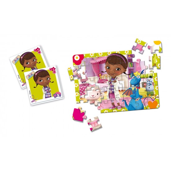 Atmiņu spēle un puzle Clementoni 2-in-1 "Doc McStuffins" Education Kit (Memo+Puzzle) 13465