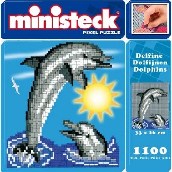 Mozaīka pikseļpuzle Ministeck Dolphins 1100 pcs. 30014