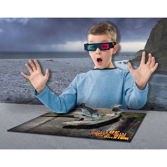 Puzle 200 gab. ar 3D brillēm Vivid Imaginations Walking With Dinosaurs Puzzle 3D 50712