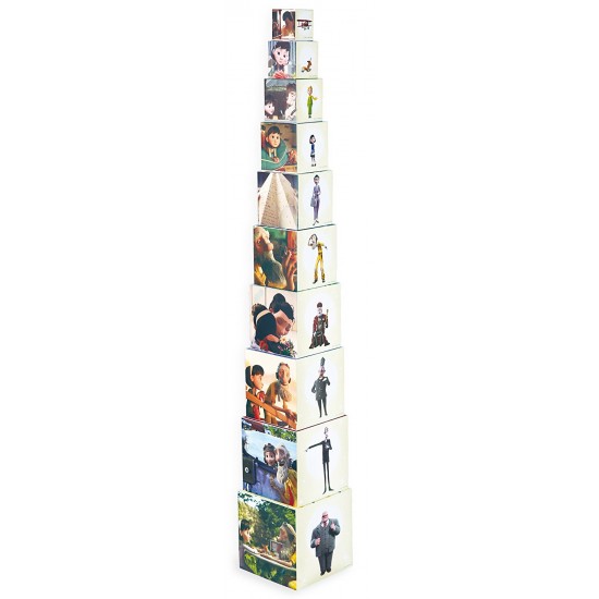 Attīstoša rotaļlieta kluči Hape The Little Prince Stacking Cubes Baby Toy 824691