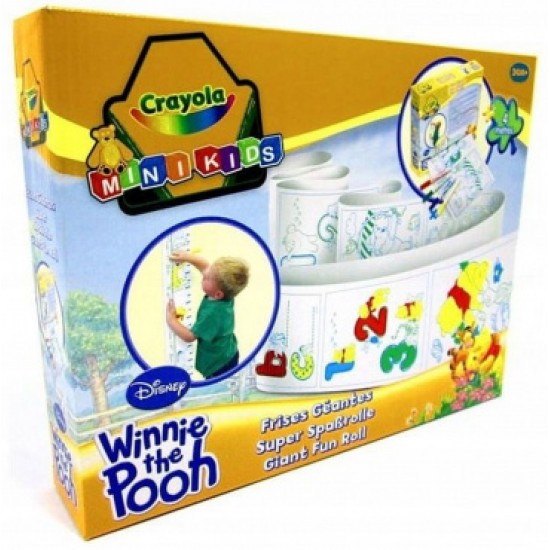 Veidošanas komplekts rullis ar krāsojamām bildēm Crayola Super Fun Role Winnie the Pooh 10511