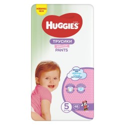HUGGIES PANTS Girls 5 (12-17 kg) Mega, 48 pcs.